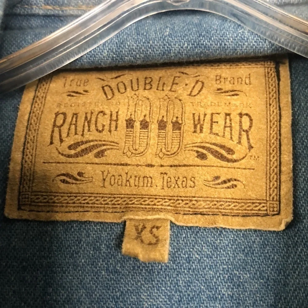 VINTAGE DOUBLE D RANCH BEADED WOMENS DENIM JACKET SUEDE FRINGE - Picture 4 of 16